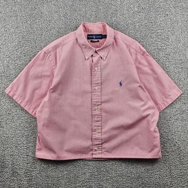 폴로랄프로렌 반팔 셔츠 크롭 커스텀 ( L ) / 12500