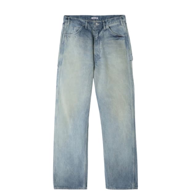 [구매] 오라리 셀비지 페이디드 헤비 데님 페인터 팬츠 페이디드 인디고