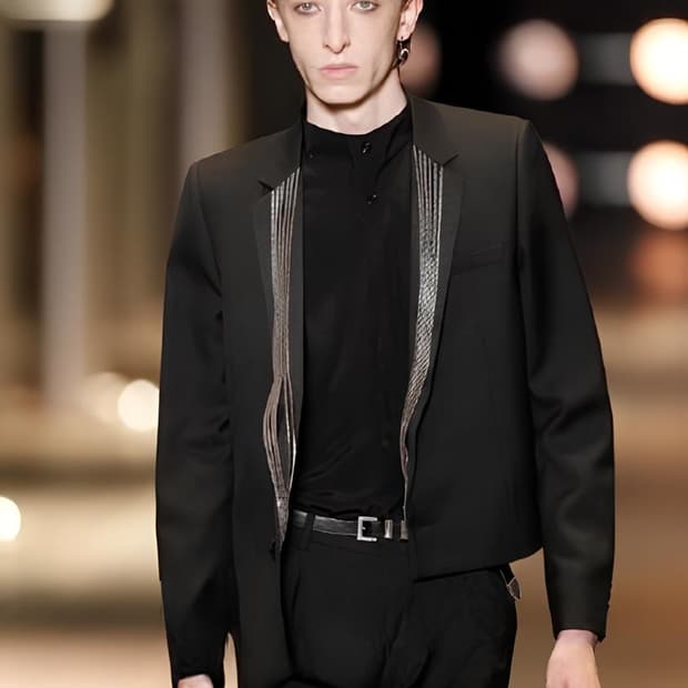 생로랑 SS14 체인라펠 스모킹 블레이저