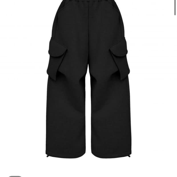 mjd 코인서울 와이드 카고 스웻팬츠 블랙