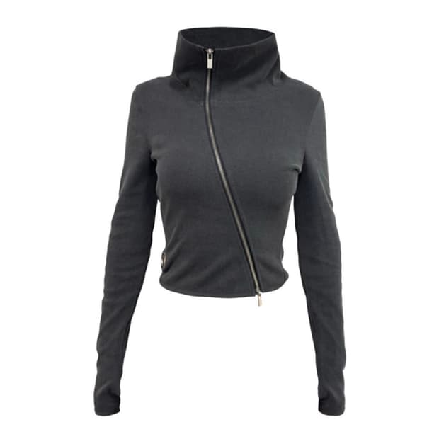 키묘 unbal full zip top 언발 풀집 탑