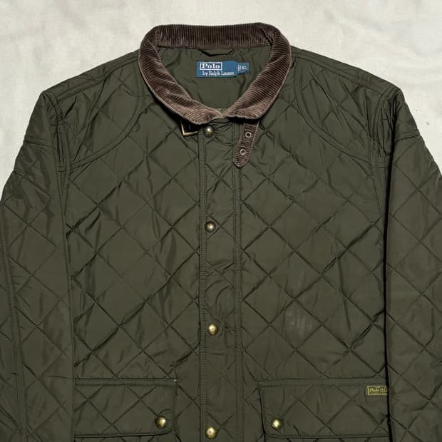 XL 폴로랄프로렌 코듀로이 카라 퀼팅자켓