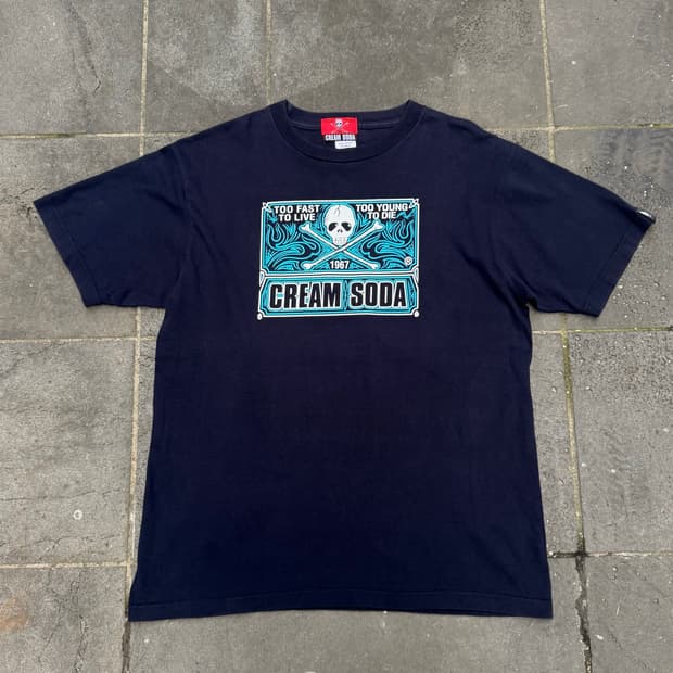 CREAM SODA – Navy T-Shirt