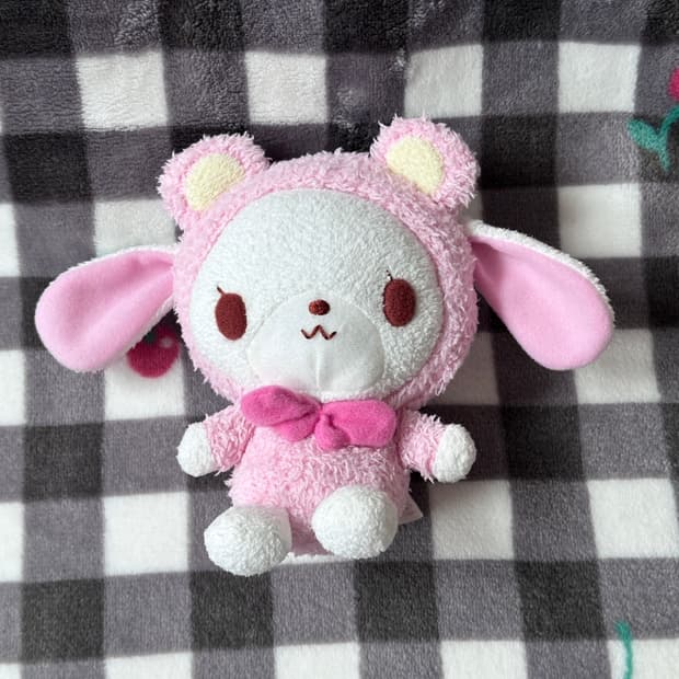 산리오 슈가바니즈 핑크 곰돌이 시로우사 인형