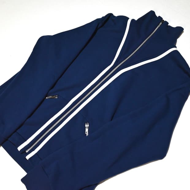 agnes b 1990s taping zip blue
