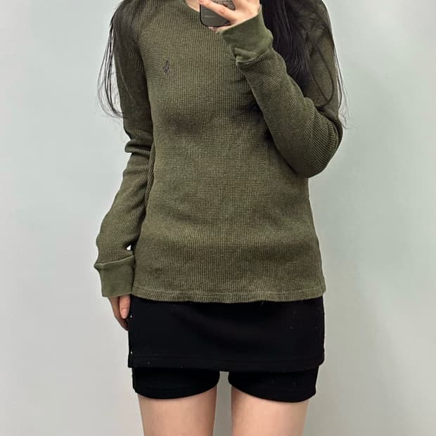 폴로 랄프로렌 신형 카키 와플 니트