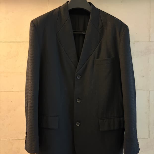 꼼데가르송 자켓 페이크 카라 울 자켓