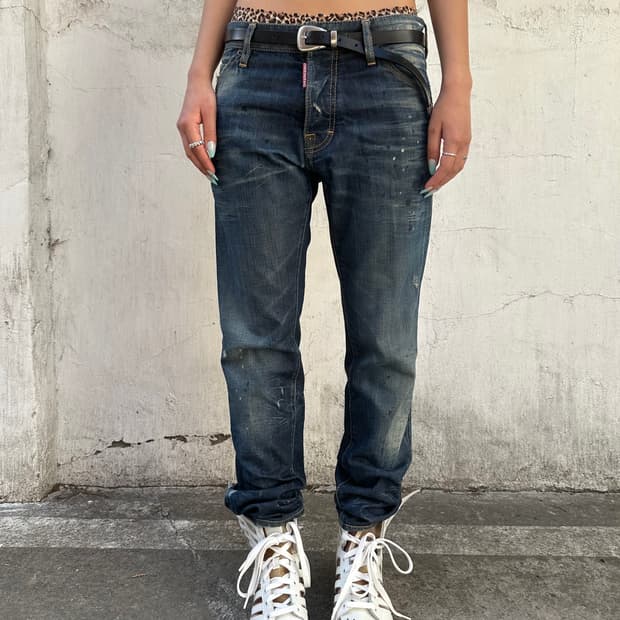 디스퀘어드2 워싱 페인트 자수진