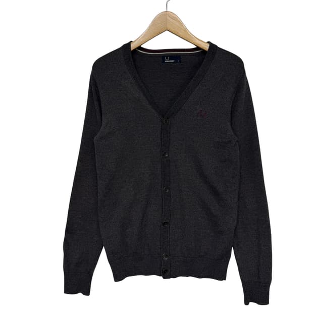 프레드페리 로고 가디건
