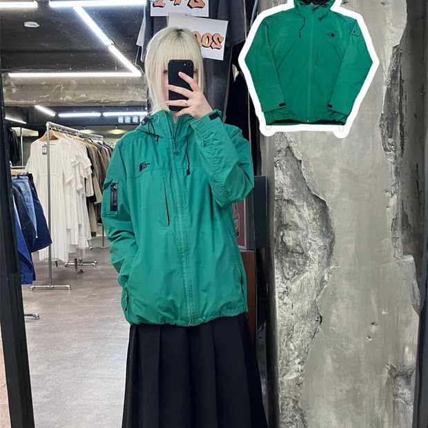 노스페이스 바람막이 점퍼 그린 L #csz4108
