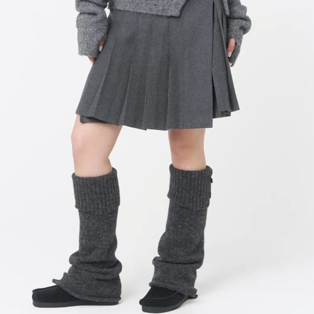 미세키서울 레그워머 챠콜 새상품