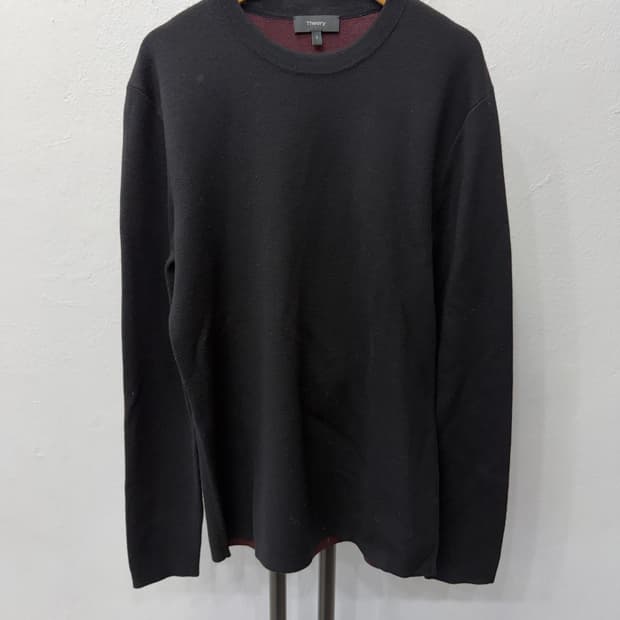 정품) 띠어리 블랙 남성 니트 S 