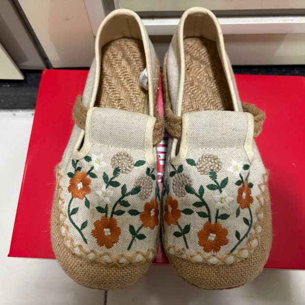 모리걸 자수 신발 새것