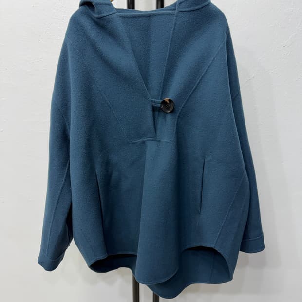 정품) 시스템 한섬 블루 오버사이즈 숏 코트 자켓 82