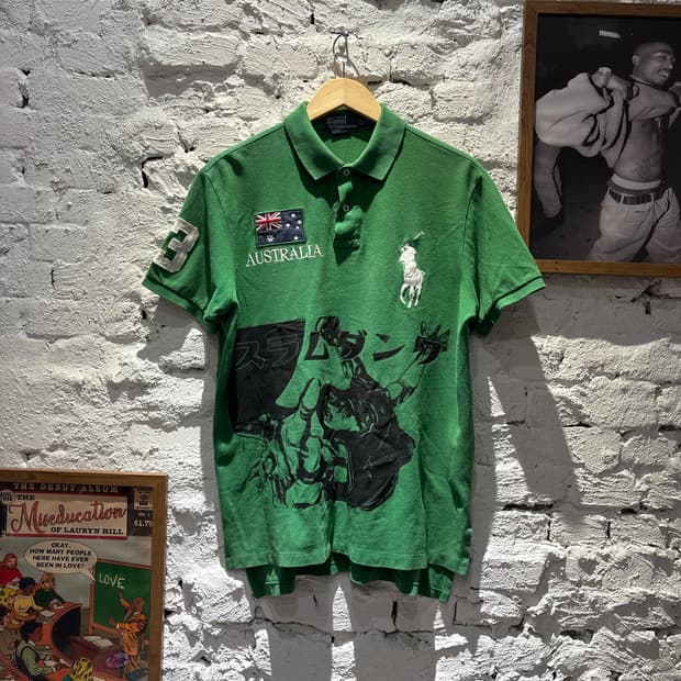 폴로 오스트렐리아 빅포니3 슬램덩크 커스컴 카라 반팔 티셔츠