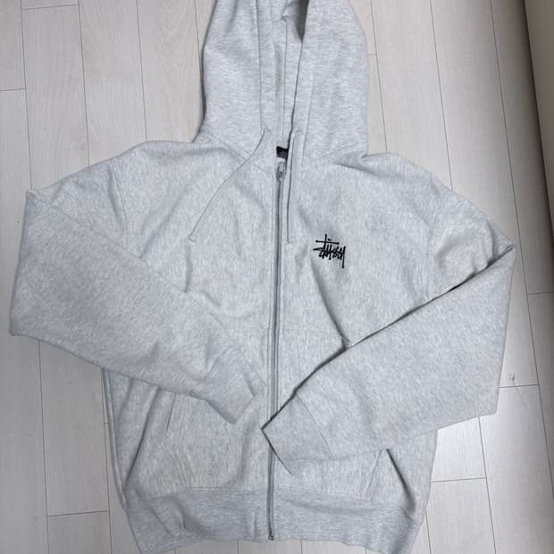 스투시 후드집업 에쉬 해더 색상 (크림산)