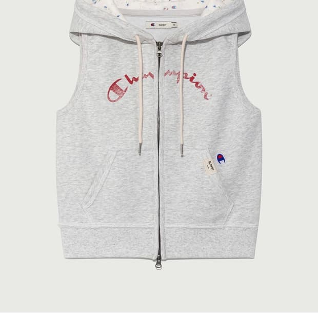 챔피온 X 글로니 스웨트 후드 베스트 Melange Gray L
