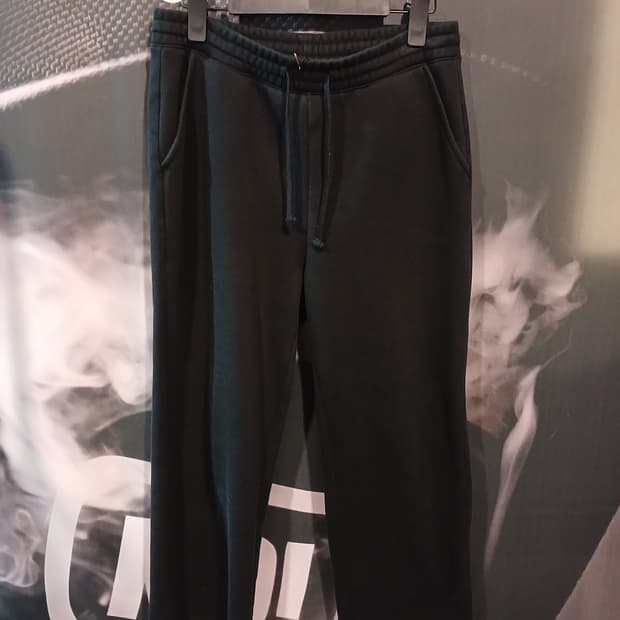 블랙 기모 트레이닝 팬츠
