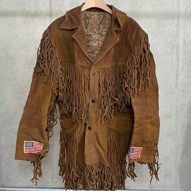 90s USA FRINGE JACKET