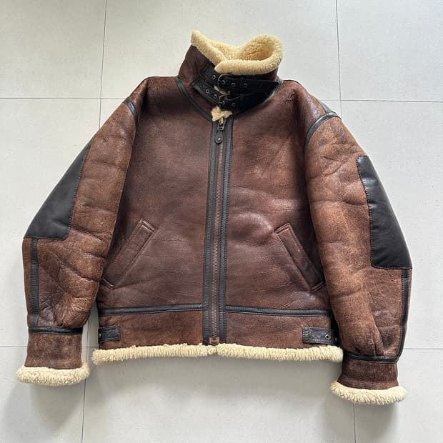 B-3 양털 무스탕 플라이트 자켓 (M) 