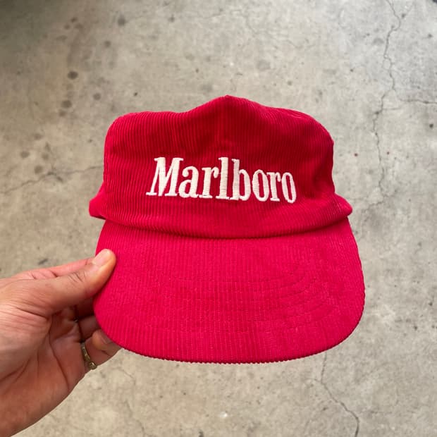 90s 말보로 레드 코듀로이 페이디드 캡