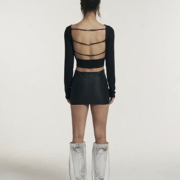 오도어 odor crystal back open top(black)