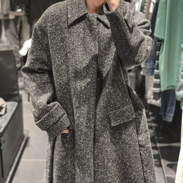 준지 159만 트위드 발마칸 코트