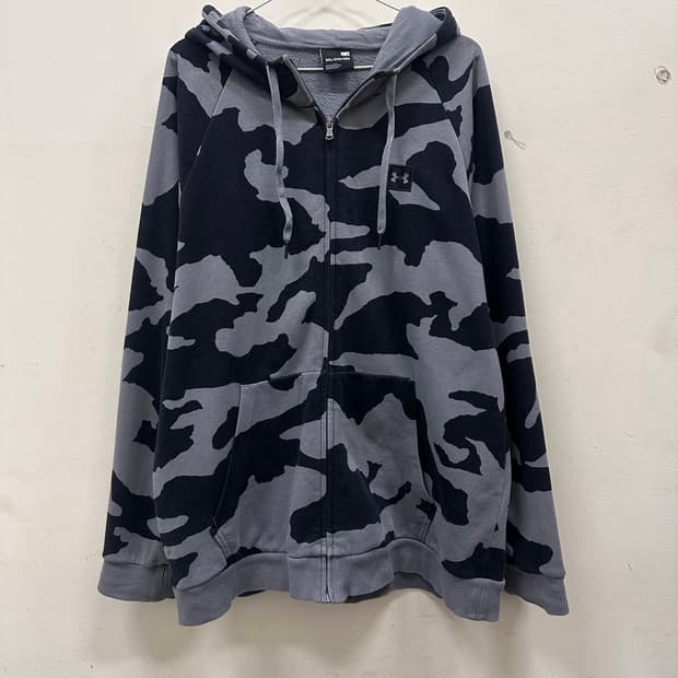 언더아머 카모 후드집업