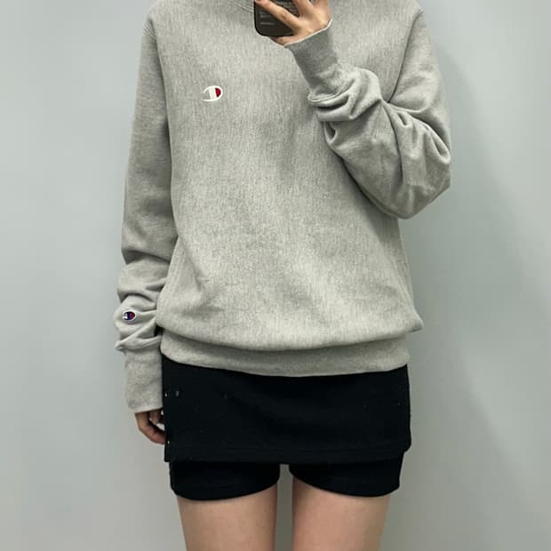 챔피온 리버스위브 그레이 맨투맨