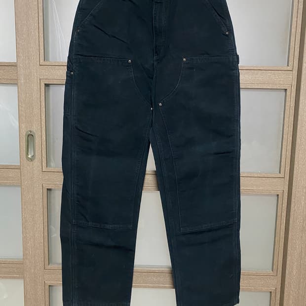 [36X34] 칼하트 더블니 빈티지 블랙 B136