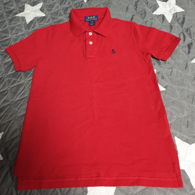폴로랄프로렌 딱붙핏 반팔 카라티 레드 (XS)
