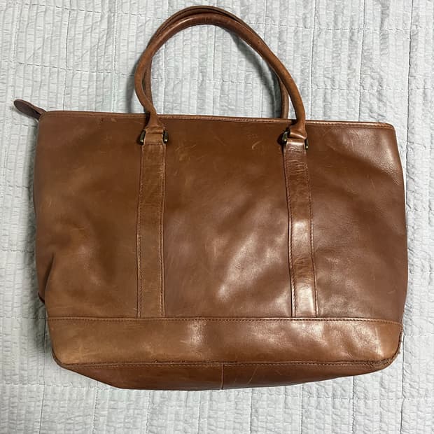 [OS] L.L.BEAN 엘엘빈 브라운 레더 토트백