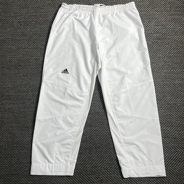 00s 아디다스 올드스쿨 화이트 우븐 트랙 팬츠o 4366