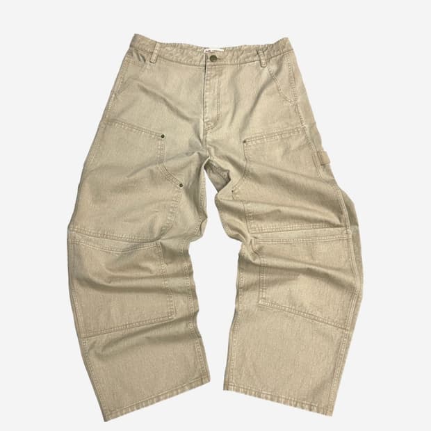( 1size ) 아오이로 더블니 팬츠 탄