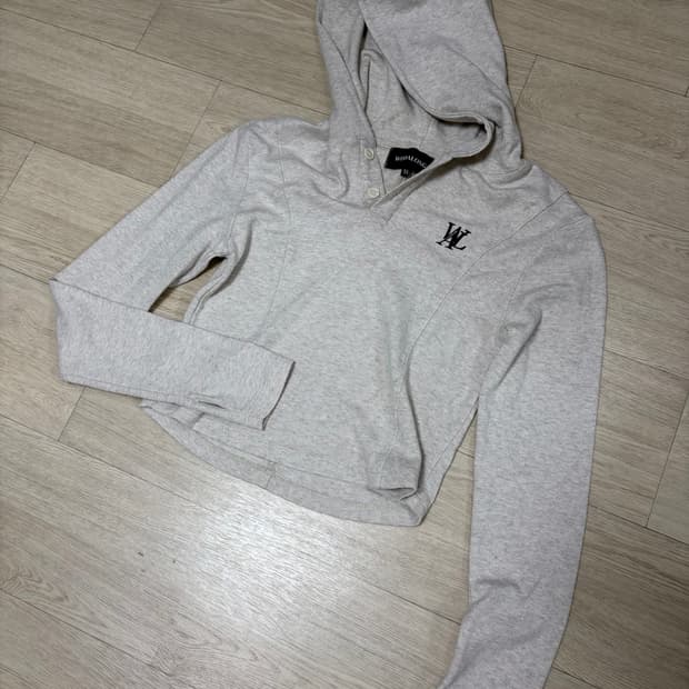 우알롱 슬림 소프트 워머 후드 티셔츠 오트밀 XS