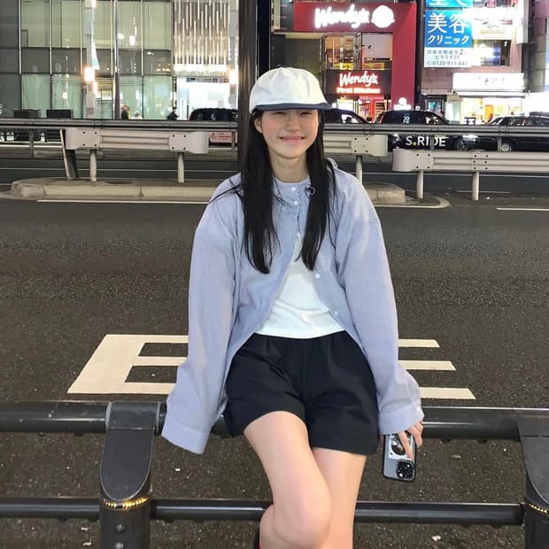 프릴리 린넨 후드 셔츠 아우터