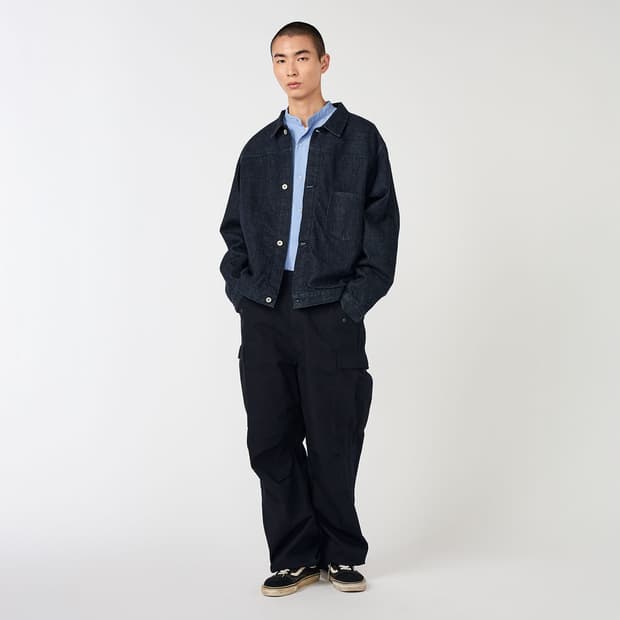 나나미카 short denim jacket indigo S