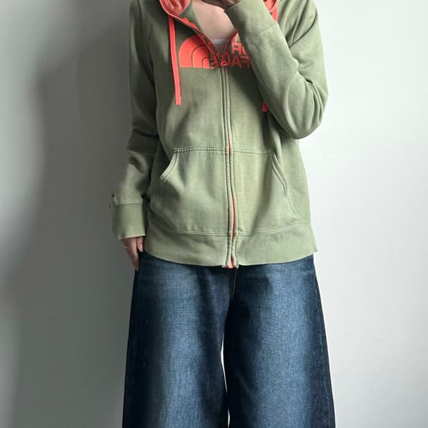 노스페이스 빅로고 말차 후드집업