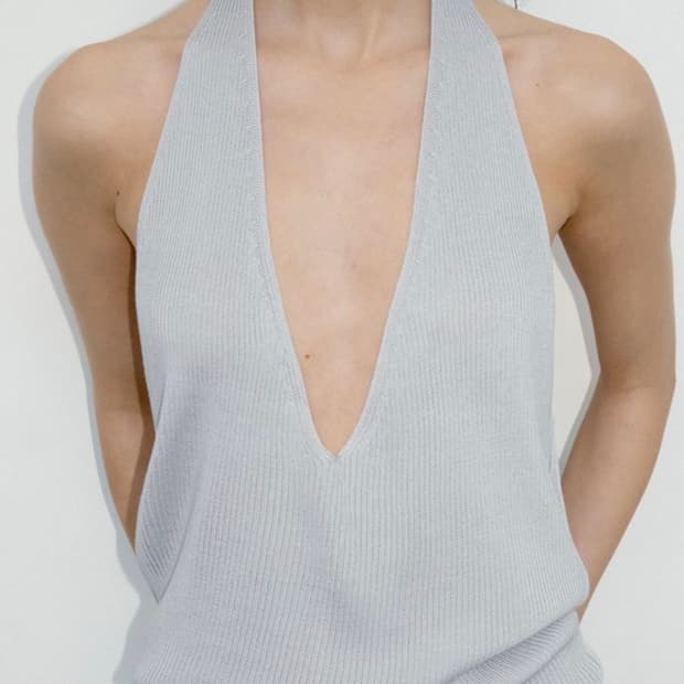 리포스 Lyocell slik ribbed top (grey)