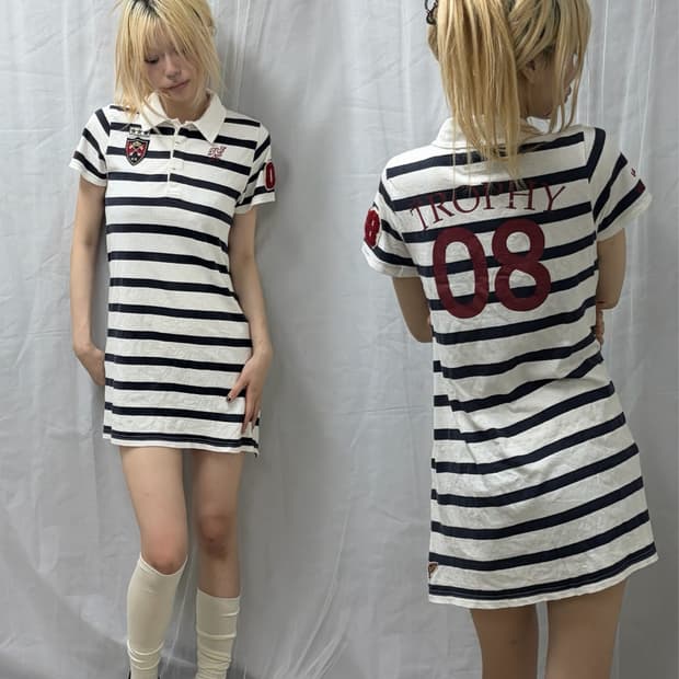 [TK MIX PICE] Stripe Collar Dress