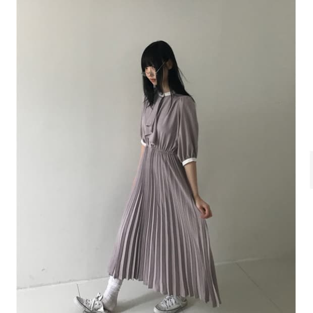 팜므뮤즈 빈티지 카라 원피스