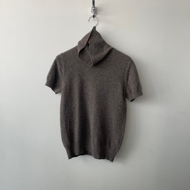 vintage short sleeve turtle neck knit