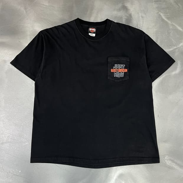 USA 할리데이비슨 포켓 프린팅 반팔티 y18651