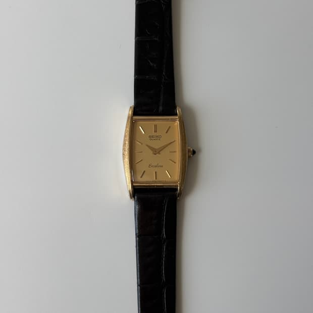 1980s Exceline Gold Tank ladies Quartz
