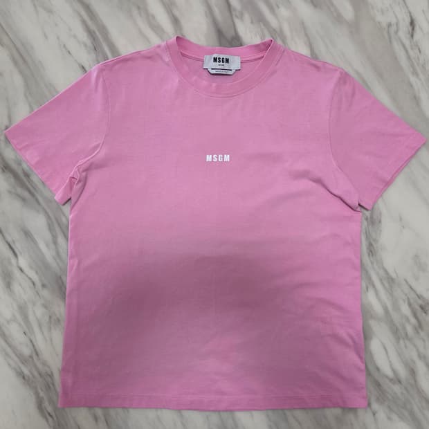 MSGM 여성 로고 반팔 티셔츠