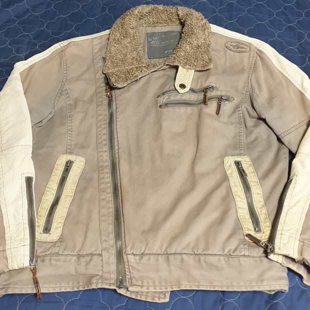 SMEX JEANS 밀리터리 코듀로이배색 쉐르파 유틸리티 코튼자켓 (L)