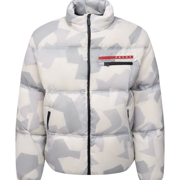 프라다 리네아로사 리나일론 카모 패딩