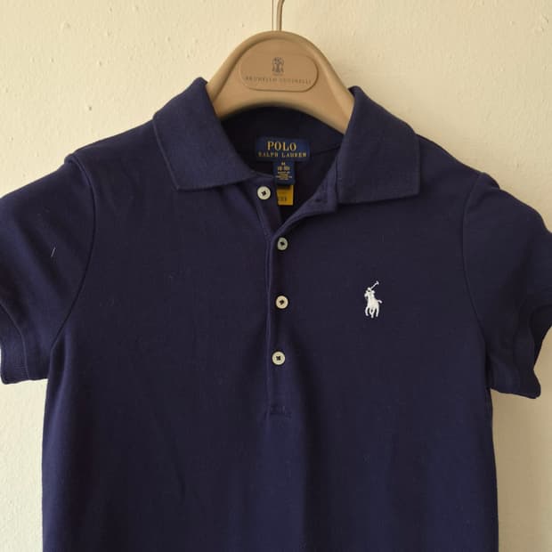 폴로랄프로렌 키즈 플리츠코튼반팔원피스 M사이즈