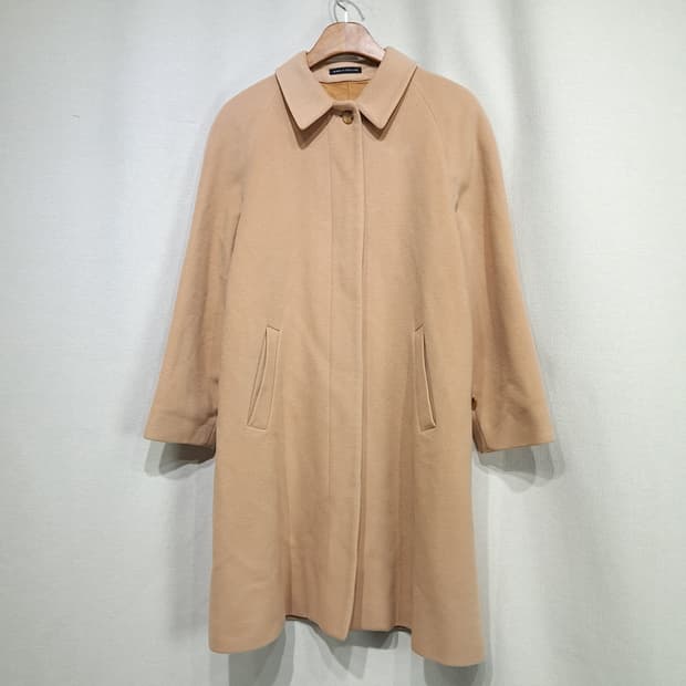 CL225 L 버버리 00s 영국판 울캐시미어 히든 카멜 코트