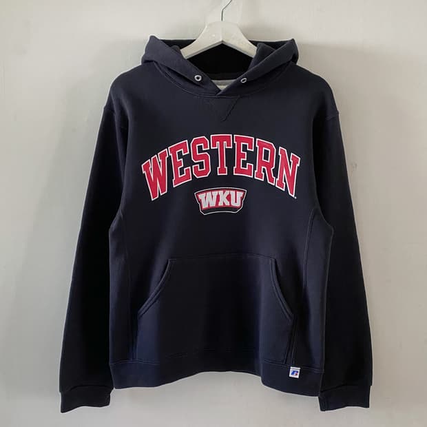 러셀 WESTERN 블랙 후드티